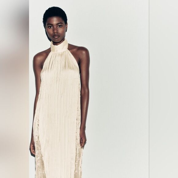 NWT ZARA LONG PLEATEDβDRESS - Picture 13 of 14